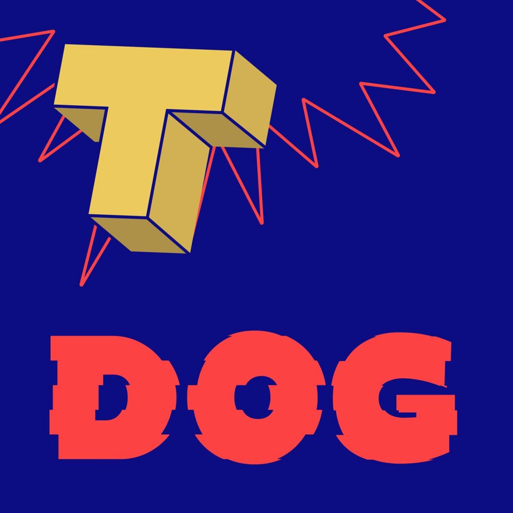 "HOT DOG" characters in 3D using Kawaru typeface